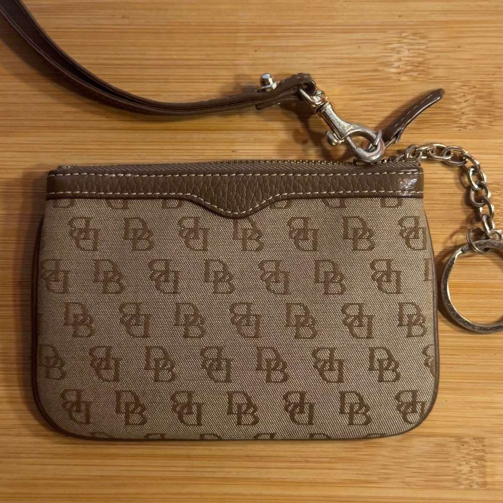 Dooney & Bourke Tan Monogram Wristlet